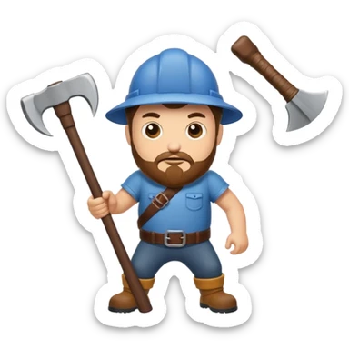 men with axes sticker