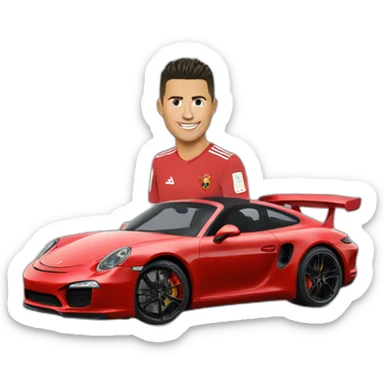 Ronaldo in a Porshe sticker