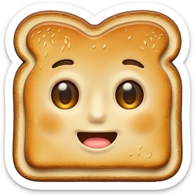 toast without eyes sticker