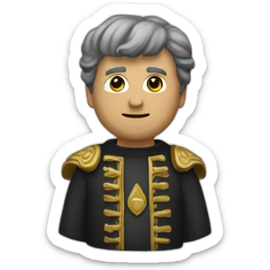 Charlemagne juste avec des très noir très simple sticker