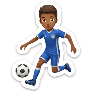 boy playing soccer  sticker