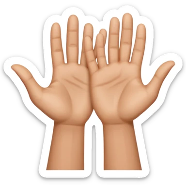 hands held up sticker