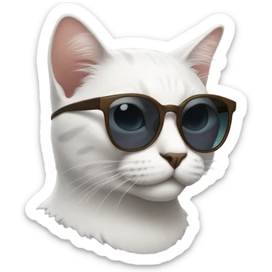 Cat with sunglasses sticker