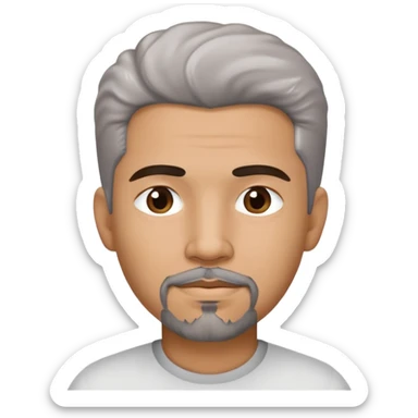 hispanic man salt and pepper hair goatee sticker