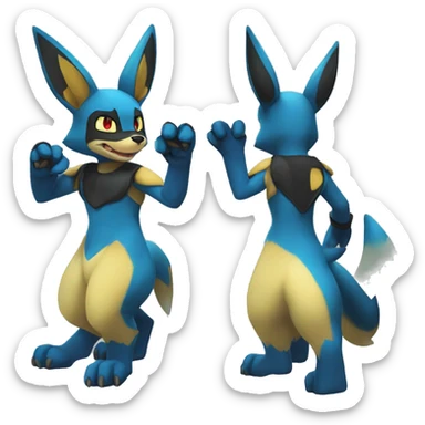 Lucario-Umbreon full body sticker