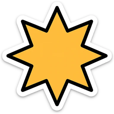 gothic star sticker