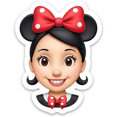 Minnie Mouse classic emoji style sticker