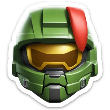 Master Chief with a Christmas Hat sticker