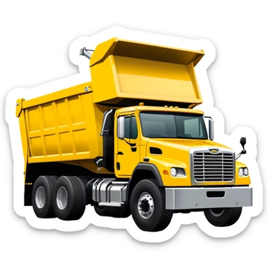 Dump Truck - Freightliner 114SD (Model Year: 2022) (Iconic colour: Yellow with black and silver) sticker