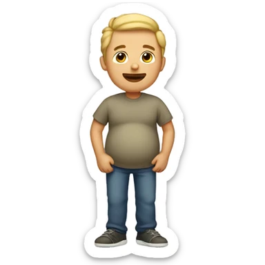 Very pregnant man  sticker