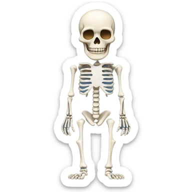 Full skeleton body sticker
