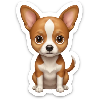 un chien croisé beagle et chihuahua sticker