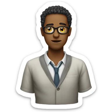 Nerd in messed up situation  sticker