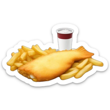 fish and chip supper sticker