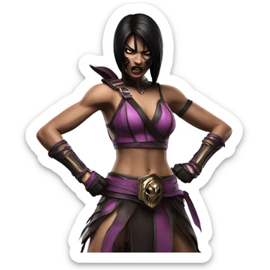 Scared Mileena Mortal Kombat X sticker