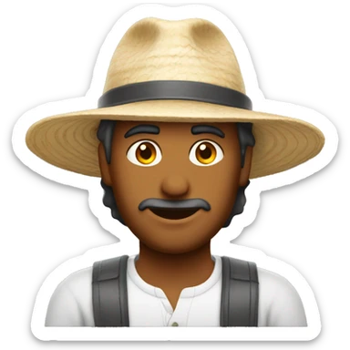 Guy in Cyprus in hat sticker