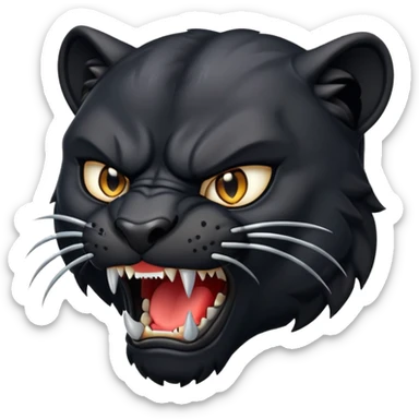 angry panther animal sticker