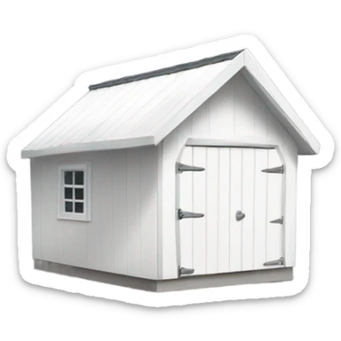 Small white shed sticker