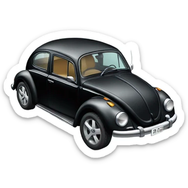 Black car Beetle  sticker