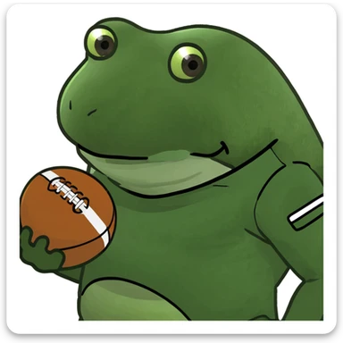 bufo in a football suit sticker