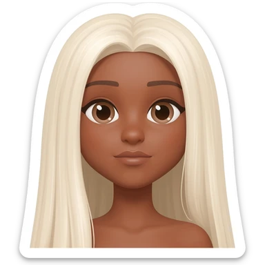 a house with friend-group girl-tanned-skin and super-long straight light platinum blonde hair-brown eyes sticker