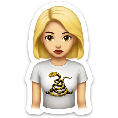 libertarian woman shirt dont tread on me sticker