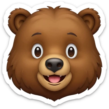 emoji bear grizzly sticker