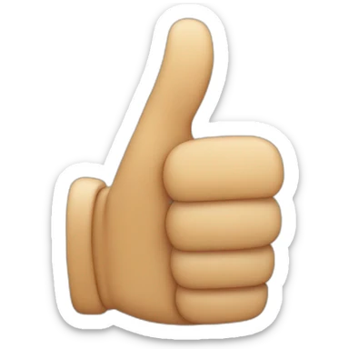 Thumbs up but with bent sticker