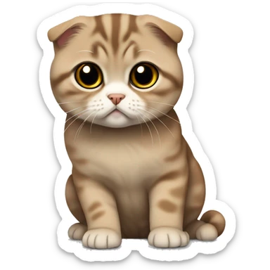 scottish fold brown sticker