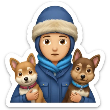 MUSHER WITH DOGS sticker