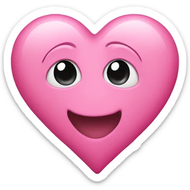 Pink heart sticker