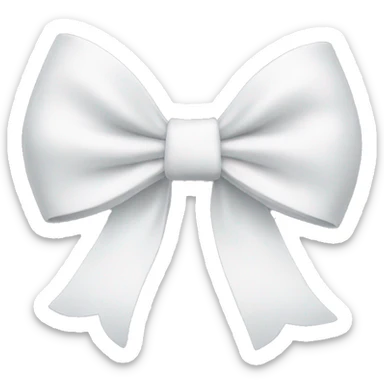 white bow sticker