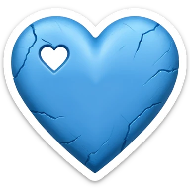blue heart spray-painted sticker