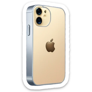 iPhone 14 with beige checkered case sticker