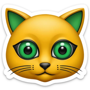 Gata con ojos verdes y negro sticker