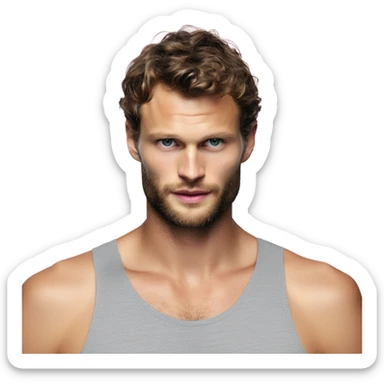 Photo Realistic Jamie Dornan as Mr Grey with victoria secret model  sticker