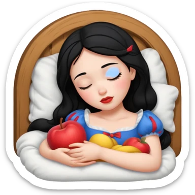 Sleeping Snow White sticker