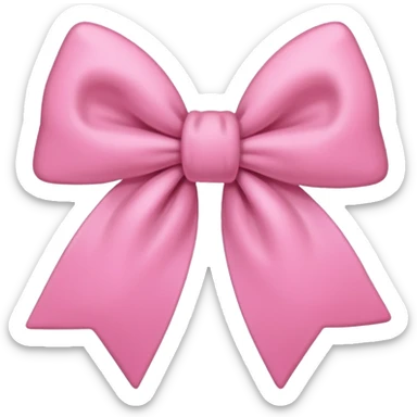 pink soft bow sticker