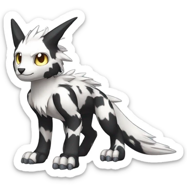 cute cool edgy Digimon-Fakemon-animal with cool markings full body sticker