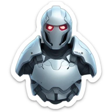 futuristic Phantom Infiltration armored breastplate ghost effect sticker