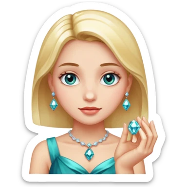girl carry jewel  sticker