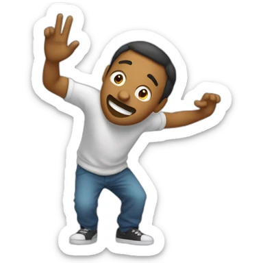 Une personne qui fais un dab sticker