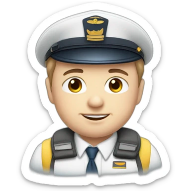 Down Syndrome Man Pilot Operating a Plane sticker