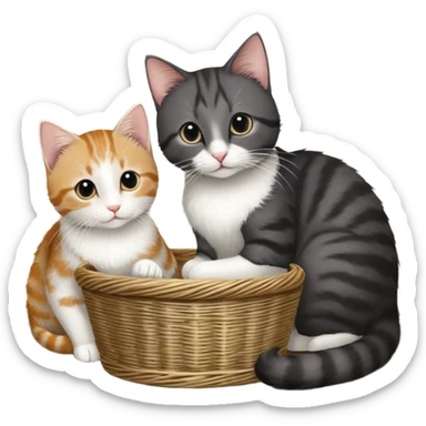 эмодзи влюбленного котика с сердечками вокруг sticker