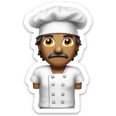 Bad assed Rambo chef with chef hat sticker
