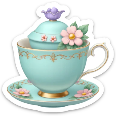 Madeleine Hatter inspired teacup sticker