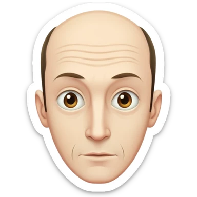 Tall oafish man with receding hairline sticker