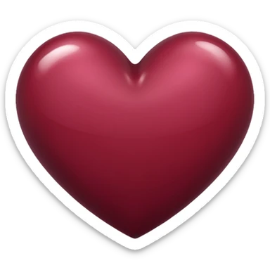 Cœur bordeaux sticker