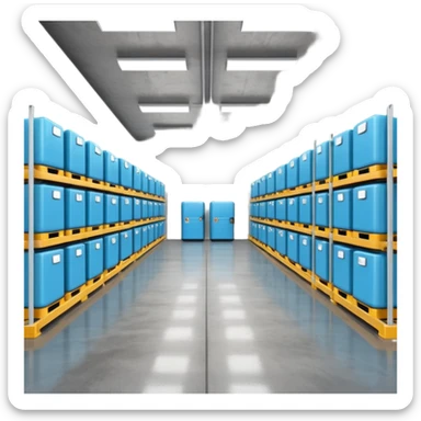 ambient and refirigeration warehouse at an angle cold sticker