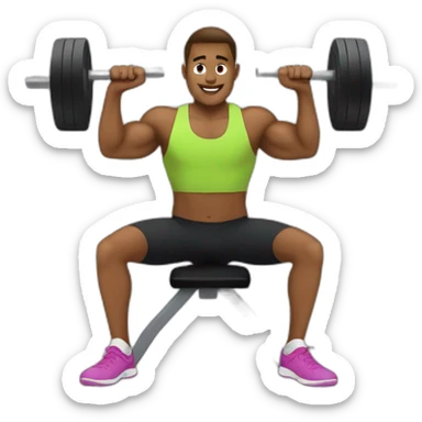 Training in the Gym sticker